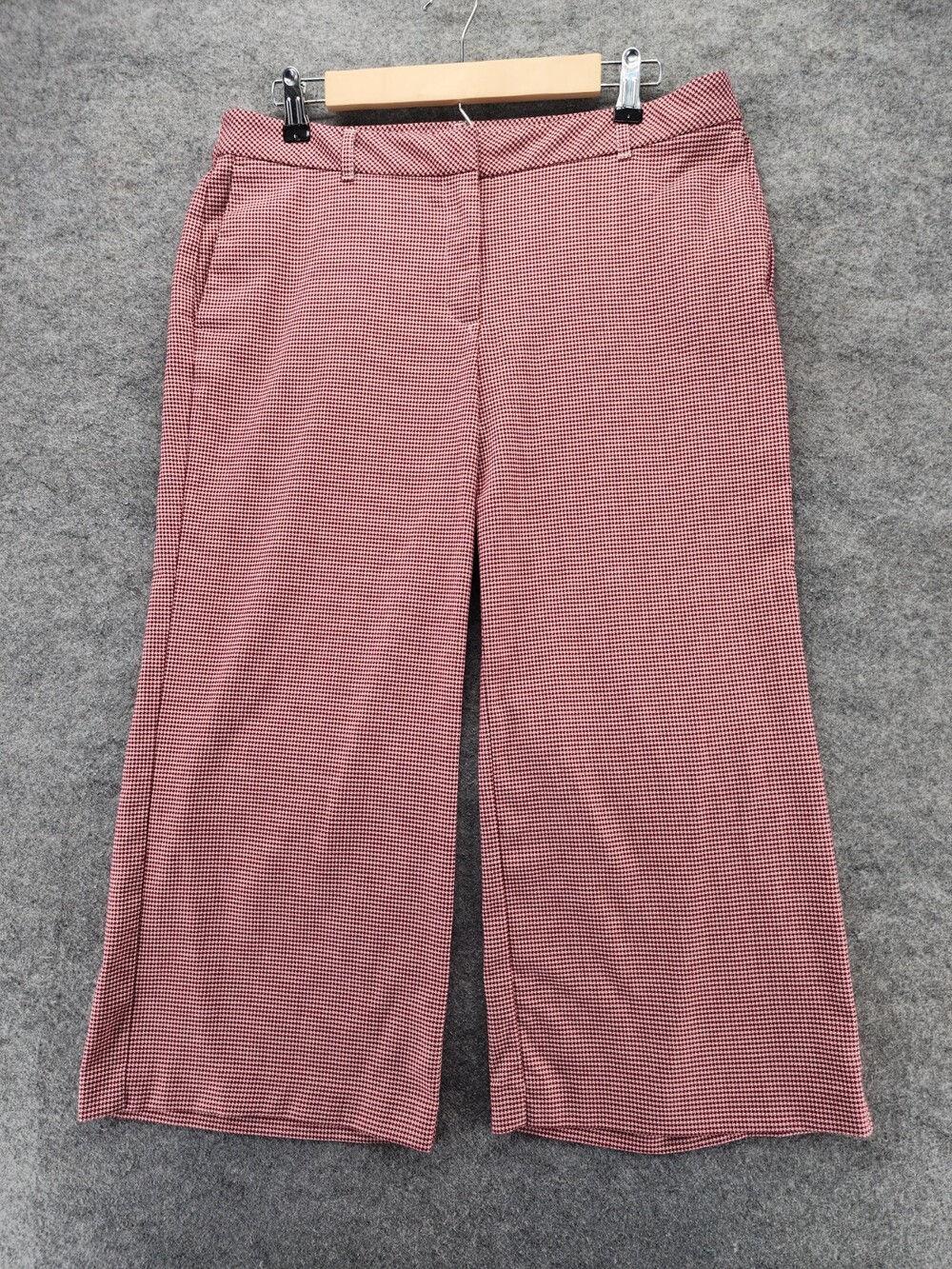 J Jill Pants Womens 14 Petite Wide Leg Red Mid Rise 34x22"